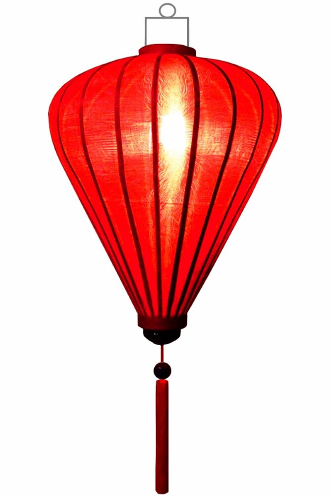 Verlichte lampion rood ballon 45