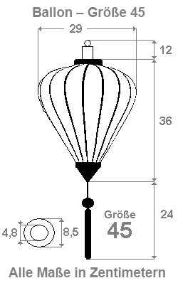Turqoise silk lantern balloon