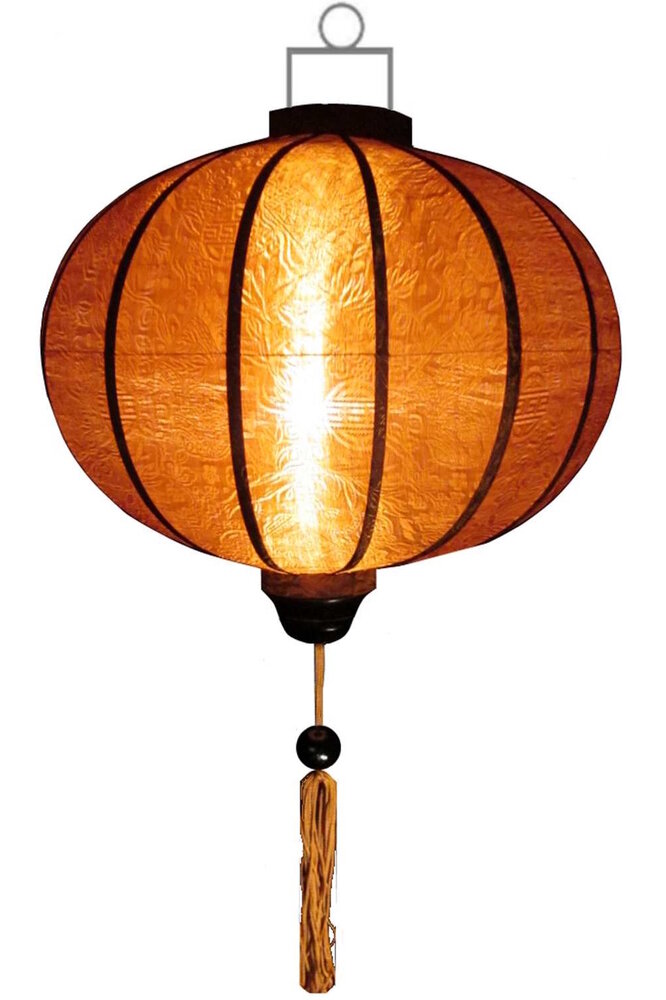 Copper silk lantern round