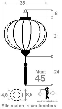 Copper silk lantern round