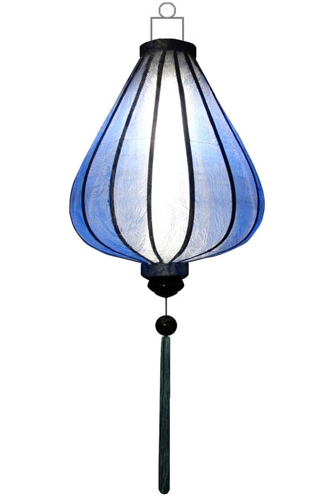 blue silk lantern tear drop