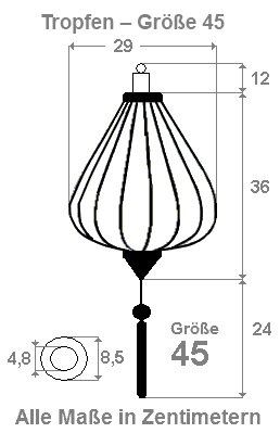 Turqoise silk lantern tear drop