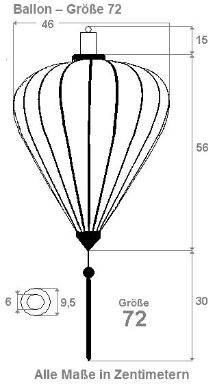 Purple silk lantern balloon