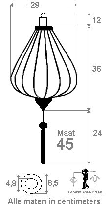 Cherry blossom Japanese silk lantern teardrop