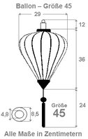 Turqoise silk lantern balloon
