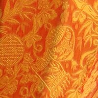 Orange silk lantern diamant