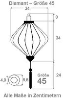 Copper silk lantern diamant