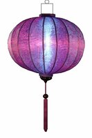 Purple silk lantern round