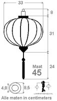 Copper silk lantern round