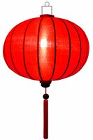 Red silk lantern round