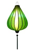 Green silk lantern tear drop