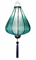 Turqoise silk lantern tear drop