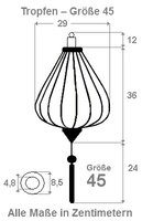 Turqoise silk lantern tear drop