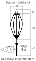 Turqoise silk lantern mango
