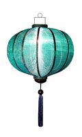 Turqoise silk lantern round