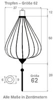 Turqoise silk lantern tear drop