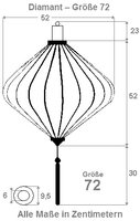 Yellow silk lantern diamant