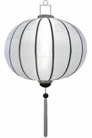 White silk lantern round