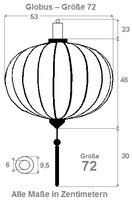 Copper silk lantern round