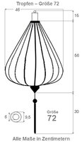 White silk lantern tear drop
