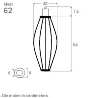 Outdoor lampion Tear Mango White