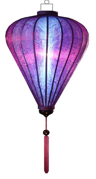 Purple silk lantern balloon