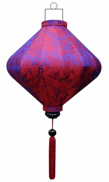 Indigo silk lantern diamant
