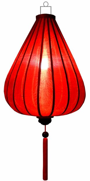 Red silk lantern tear drop