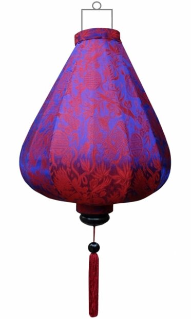 Indigo silk lantern tear drop