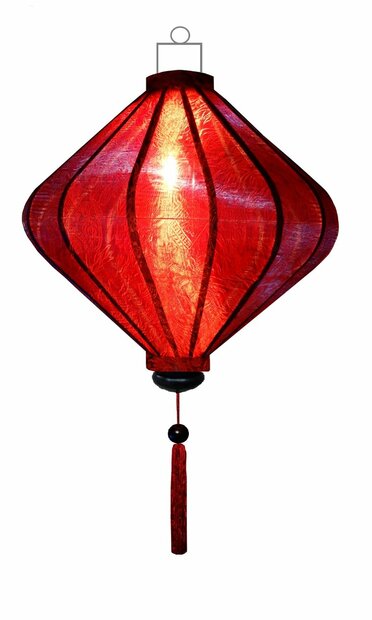 Indigo silk lantern diamant