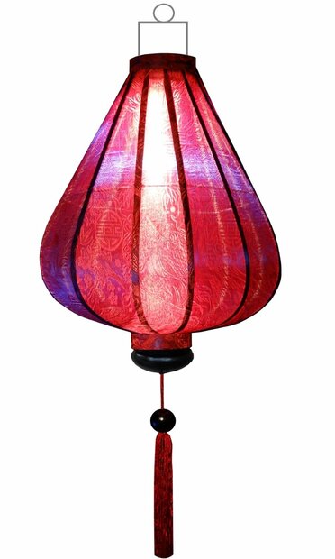 Indigo silk lantern tear drop