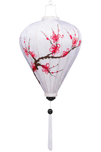 Cherry blossom Japanese silk lantern